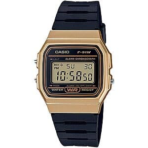 Casio F-91W Series Men's Digital Watch in Gold