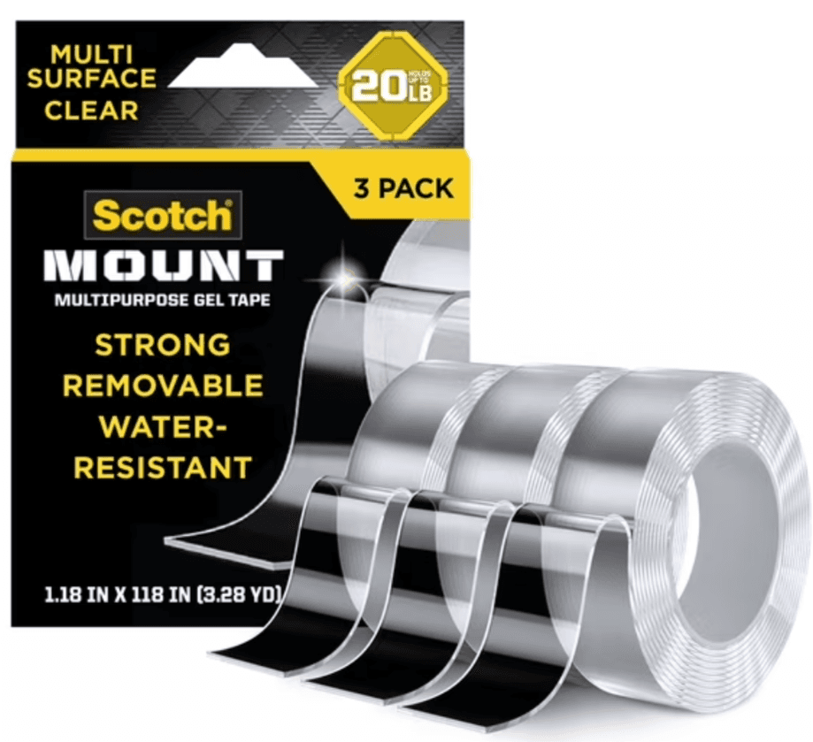 3-Pack Scotch-Mount 1.18" x 118" Multipurpose Gel Tape Walmart