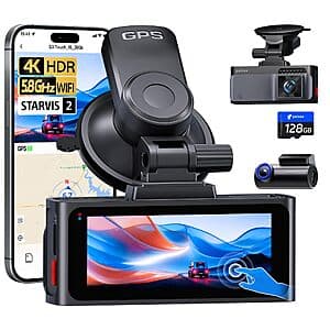 Pelsee S3 Touch 4K Dash Cam with Rear 1080p Recording
