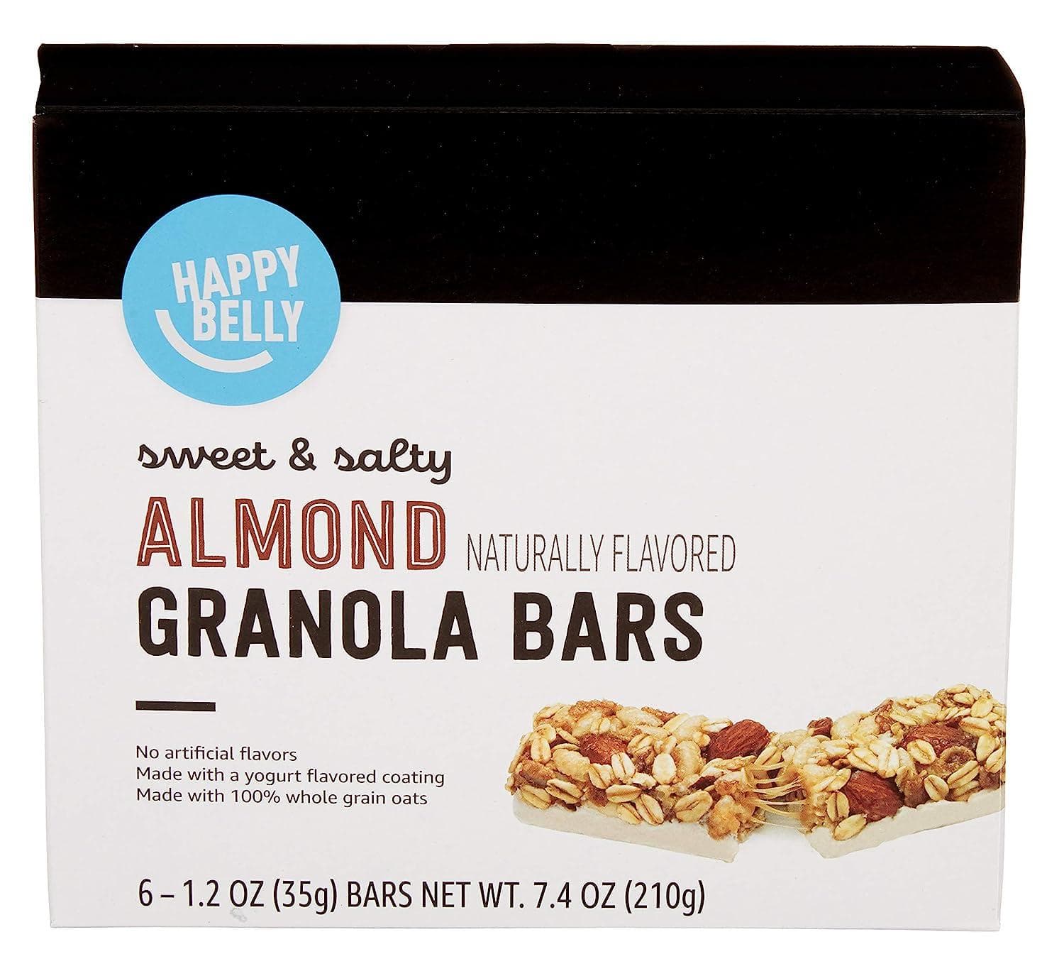 6-Count 1.2oz Happy Belly Sweet & Salty Almond Granola Bars Amazon