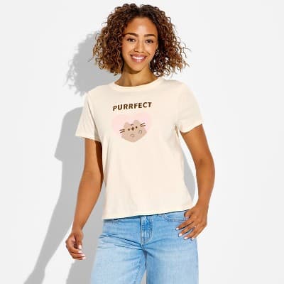 Women's Purrfect Pusheen Short Sleeve Graphic T-Shirt - White XXL