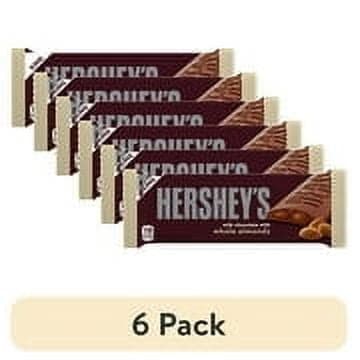 (6 pack) Hershey's Milk Chocolate with Whole Almonds King Size Candy, Bar 2.6 oz