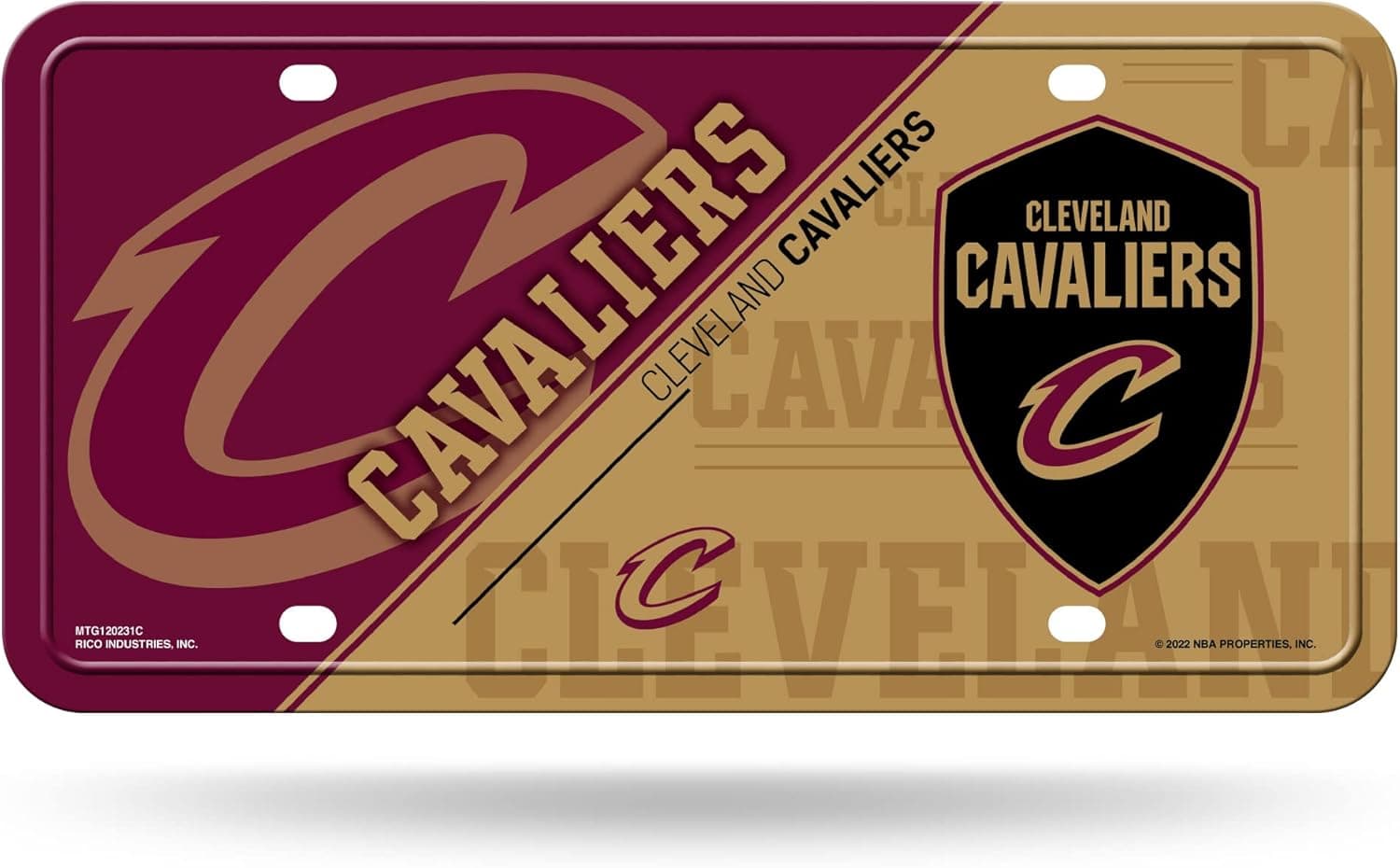 Split Metal Auto Tag for Cleveland Cavaliers Fans