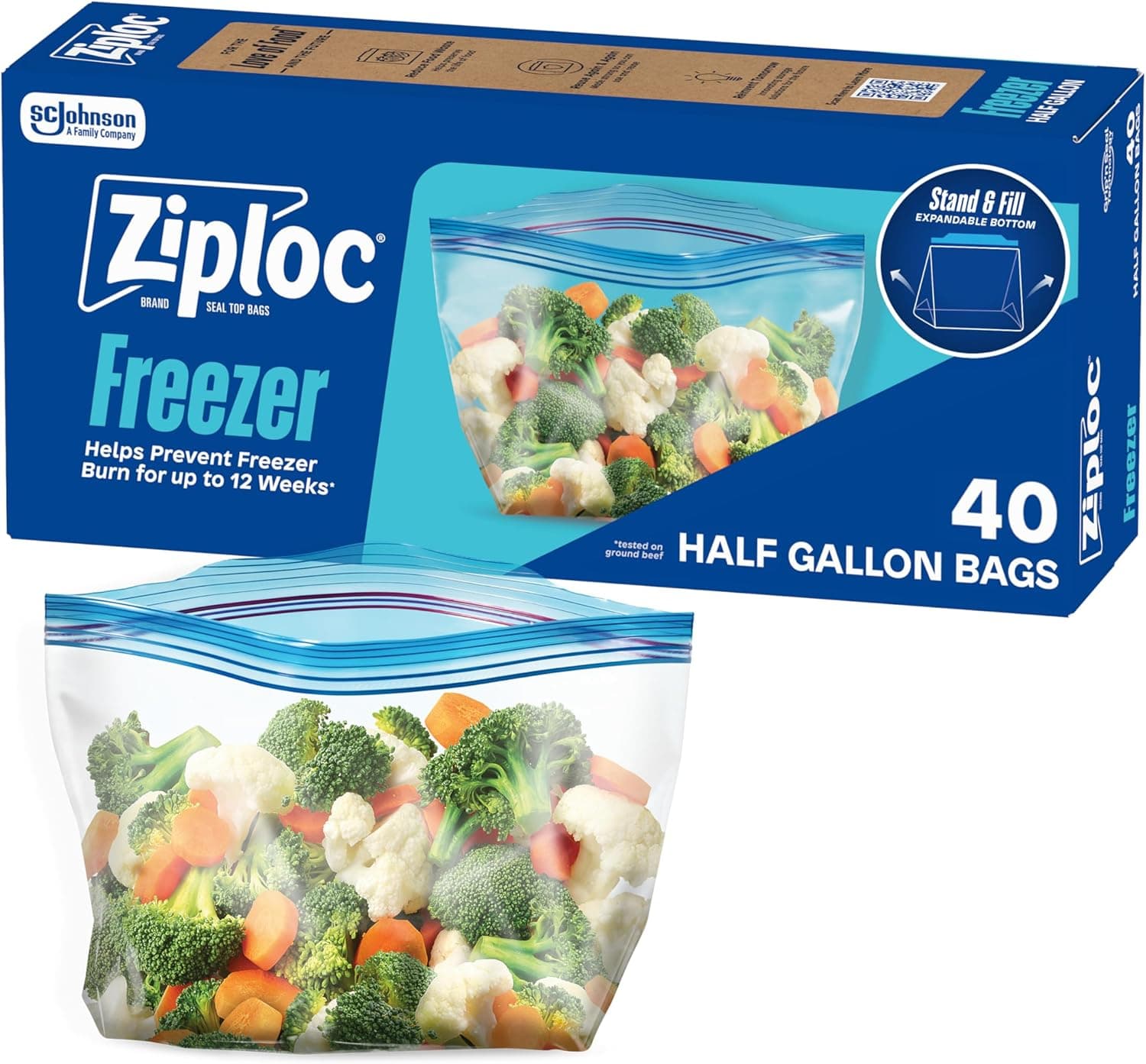 Ziploc Freezer Bags: Durable, Easy-Open Storage for Food