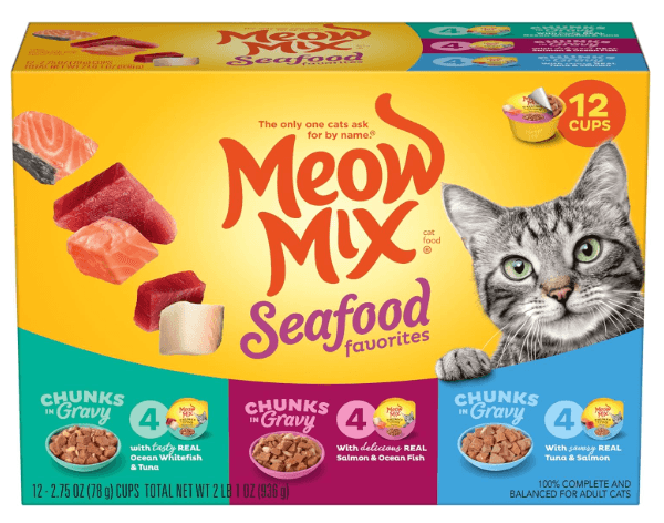 Save 47% on Meow Mix Wet Cat Food (2.75 Oz, 12-Pack)