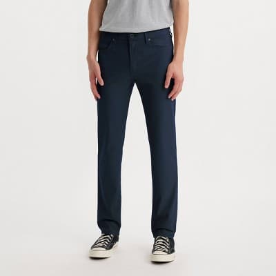 Levi's® Men's 511™ Slim Tech Five Pocket Pants - Navy Waves 33x32: Midweight, Stretch Knit, Mid Rise