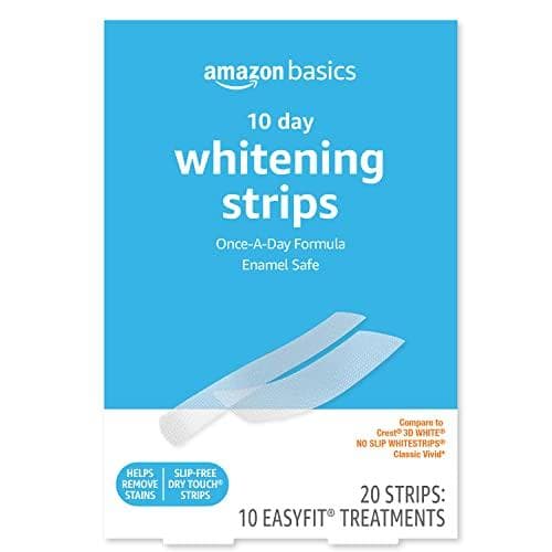 Amazon Basics Teeth Whitening Strips - 20 Treatments