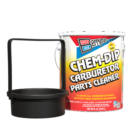 Berryman Chem Dip Parts Cleaner with Basket for Metal Parts, 3/4 Gal Pail - Vehicle Engine Degreaser