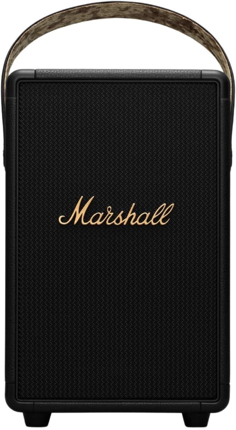 Powerful Bluetooth Speaker: Marshall Tufton in Black & Brass