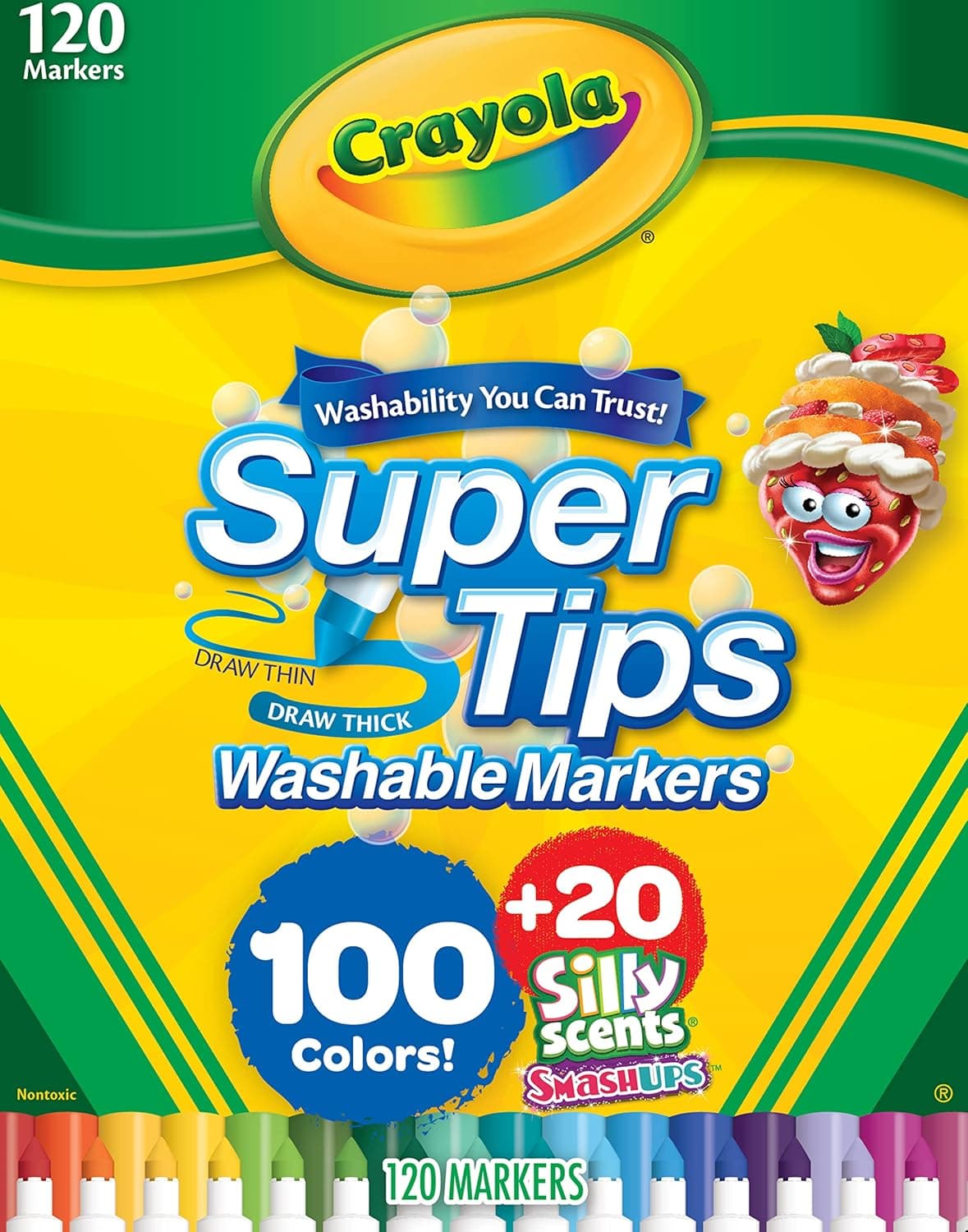 Crayola Washable Markers: 120-Count Mega Pack for Kids' Art