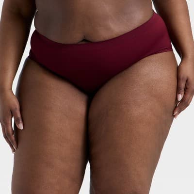 Women's Seamless Hipster Underwear - Auden™ Berry Red 2X
