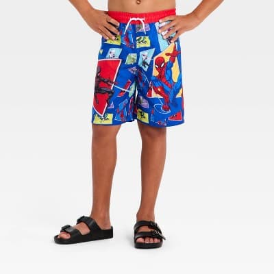 Boys' Spider-Man Swim Trunks - Blue 4