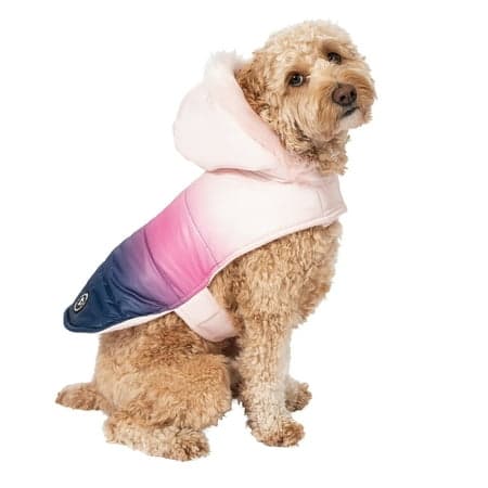 Justice Pet Reversible Puffer Jacket, Ombre Multi, L