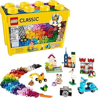LEGO Classic Large Creative Brick Box 10698 Building Set, Toy Storage Solution for Home or Classrooms, Interactive Building Toy for Kids, Boys, and Girls