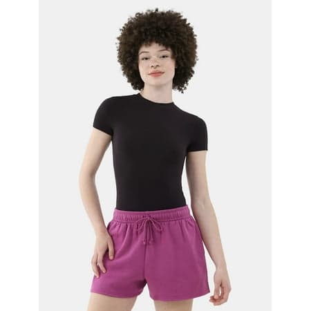 No Boundaries Cotton Stretch Jersey T-Shirt Bodysuit, Women’s XS-3XL