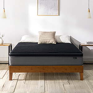 Zinus Tranquility Hybrid Mattress: King $148, Queen $124