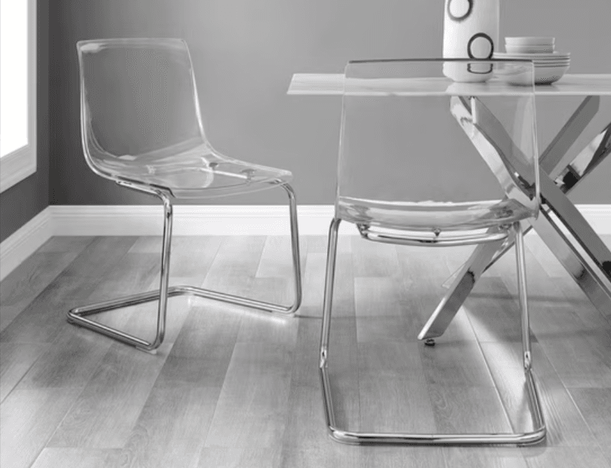 2-Pack Mainstays Clear Dining Chairs - Walmart