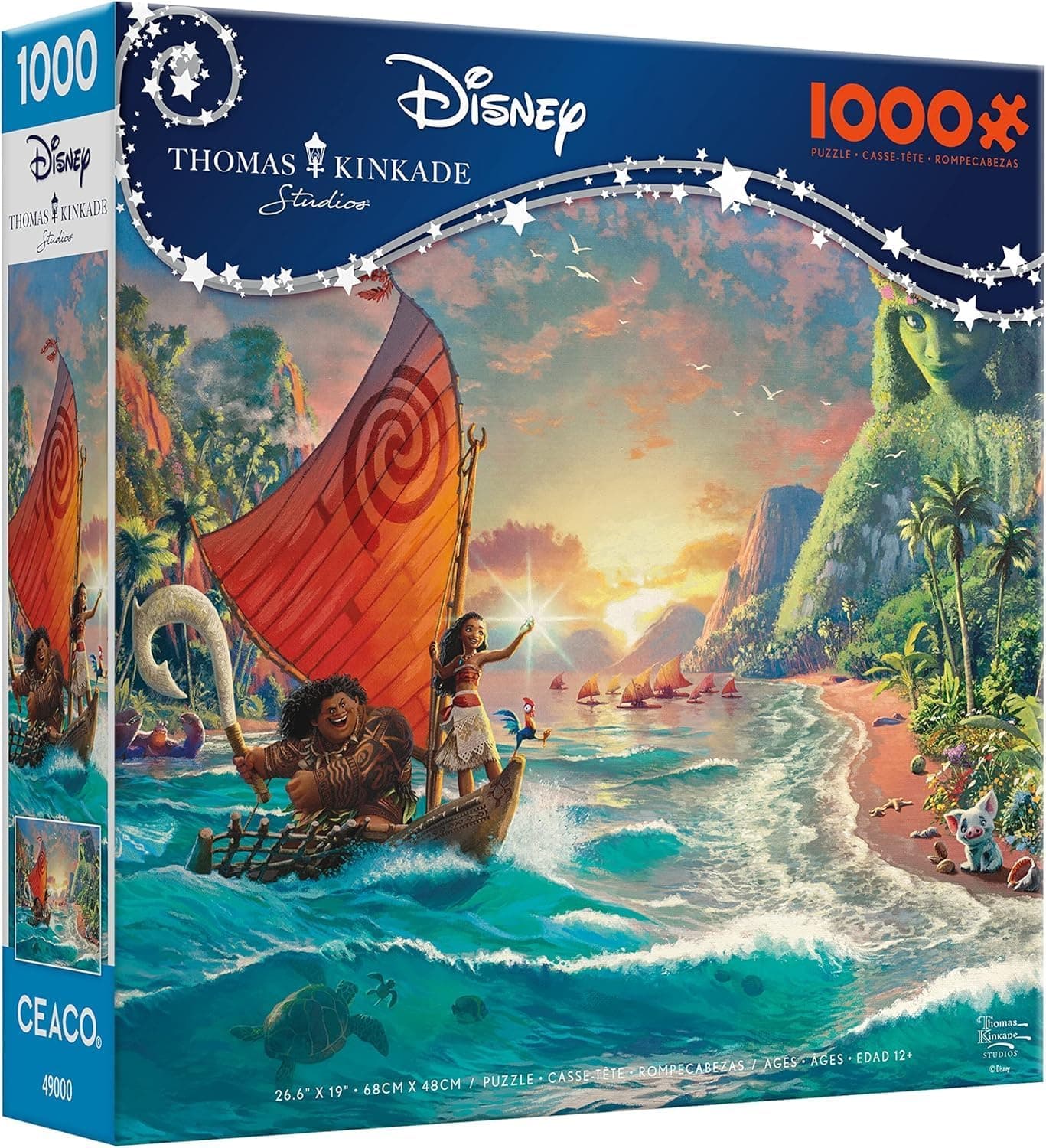 Vibrant Thomas Kinkade Disney's Moana Puzzle - 1000 Pcs