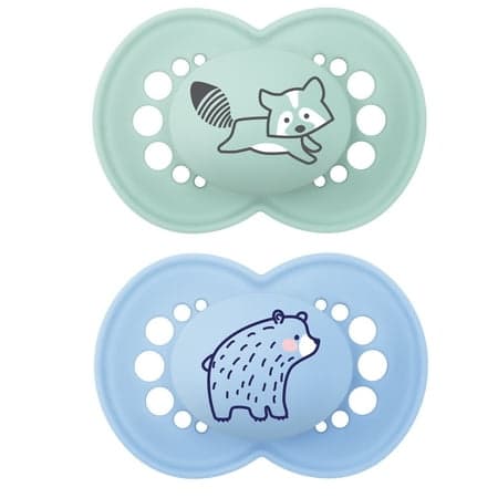 MAM Original Matte Deco Pacifier, 16+ Months, Boy, 2 Pack