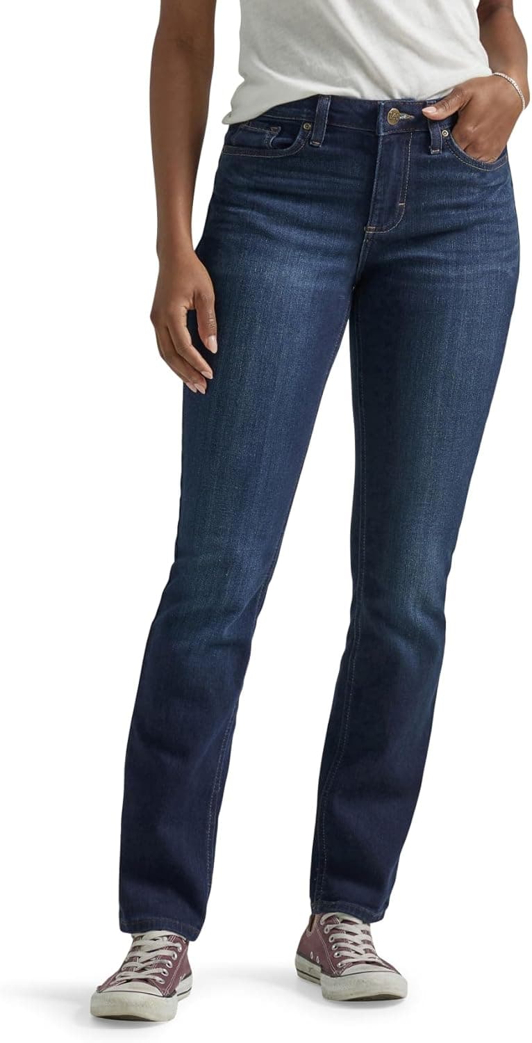 Lee Women's Straight Leg Jeans at 51% Off