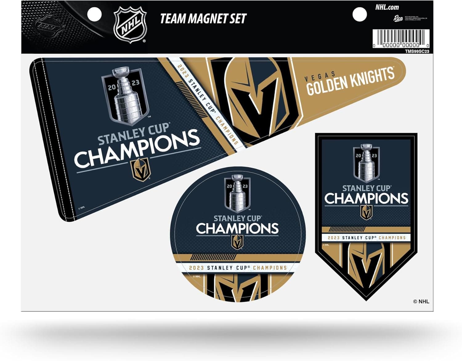 NHL Vegas Golden Knights 2023 Stanley Cup Champions Magnet Set