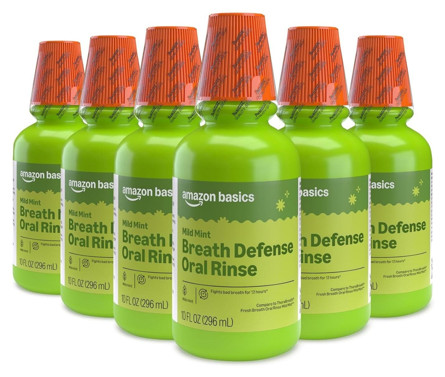 Amazon Basics Breath Defense Oral Rinse - 6-Pack