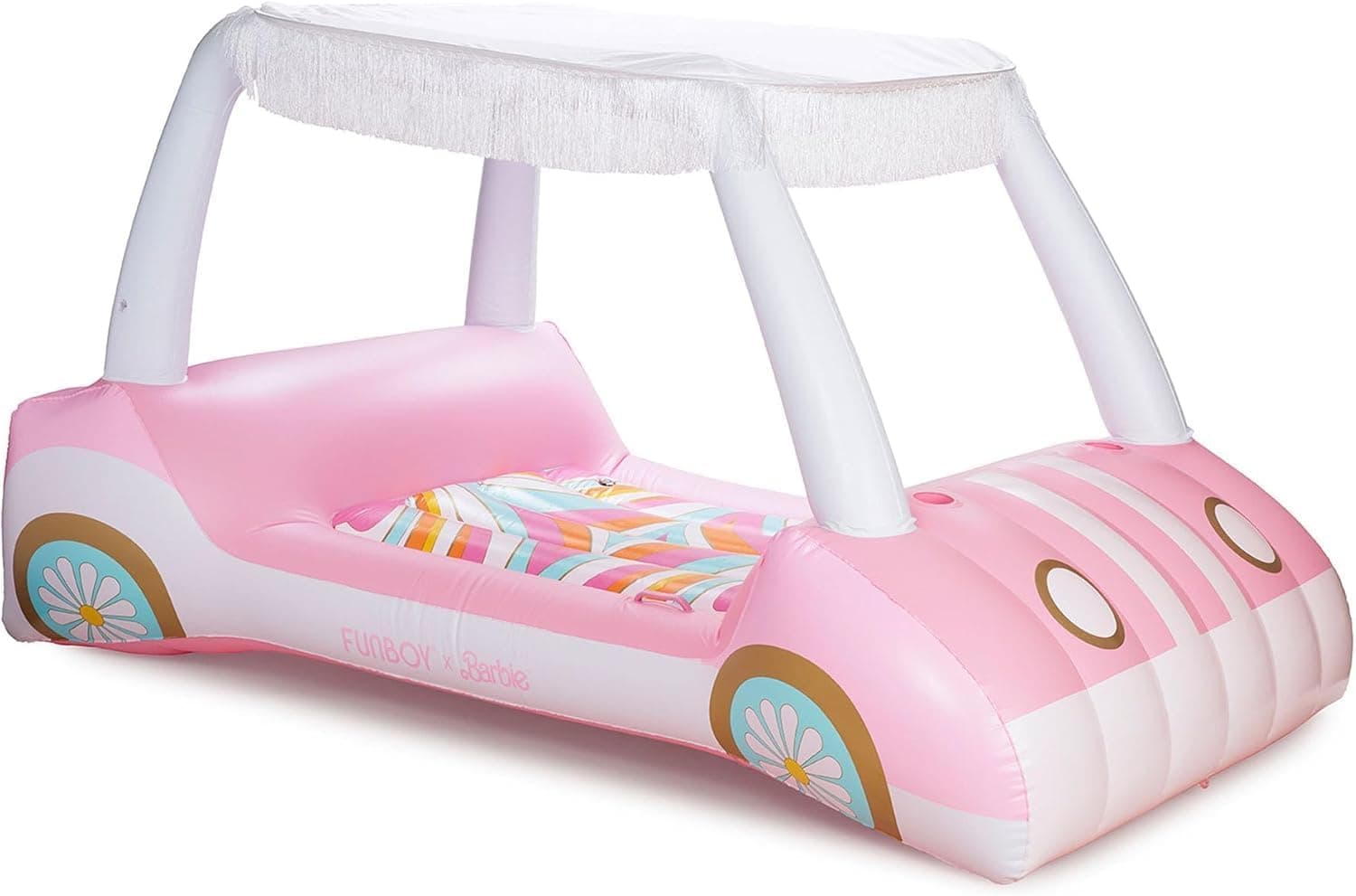 Inflatable Luxury Golf Cart Pool Float from FUNBOY & Malibu Barbie