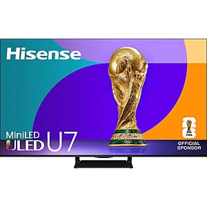 Open Box Hisense U7 Series 75" MiniLED QLED 4K TV from $525