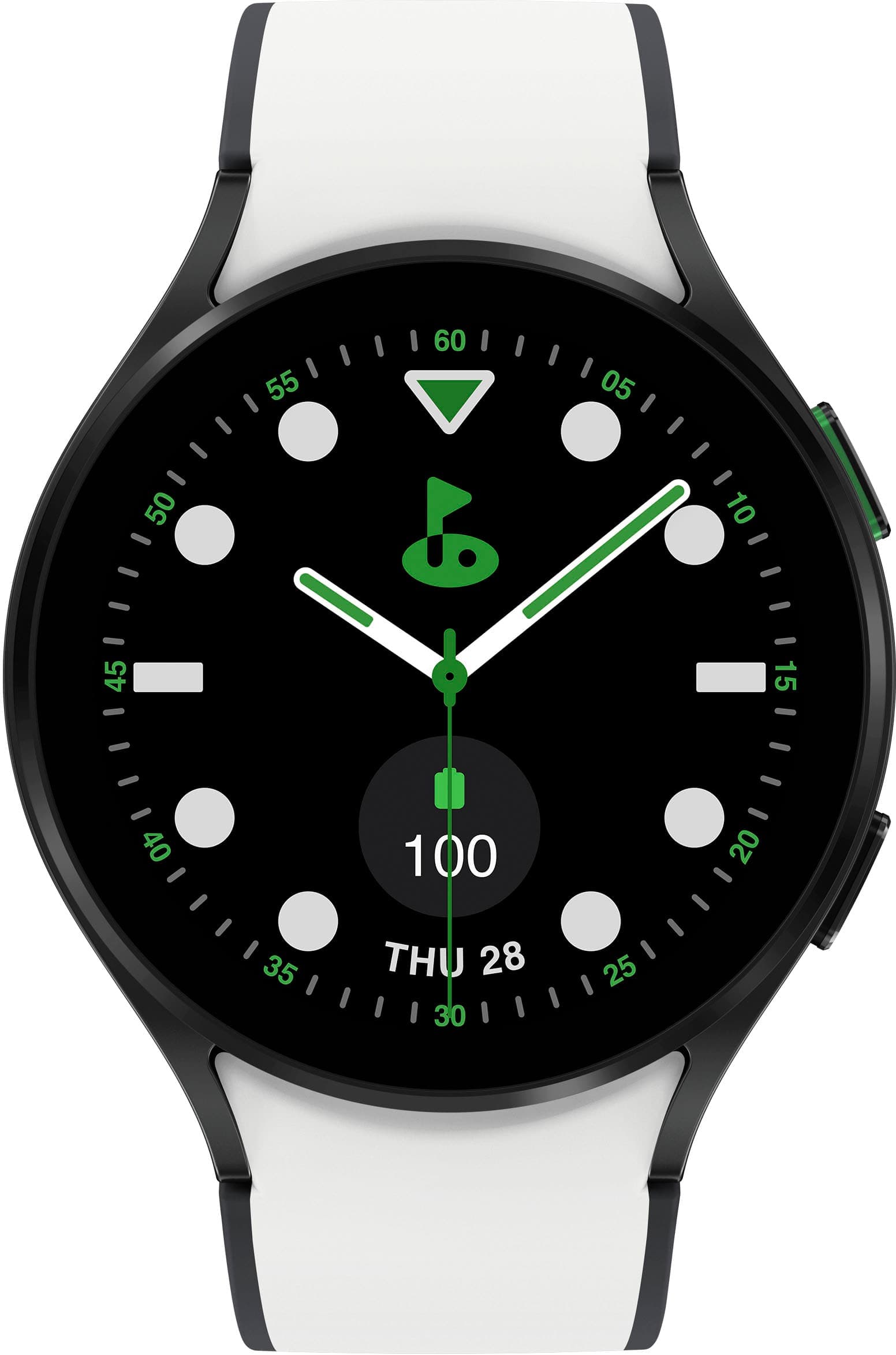 Samsung - Geek Squad Certified Refurbished Galaxy Watch5 Golf Edition Smartwatch 44mm BT - Black Titanium - (2018)