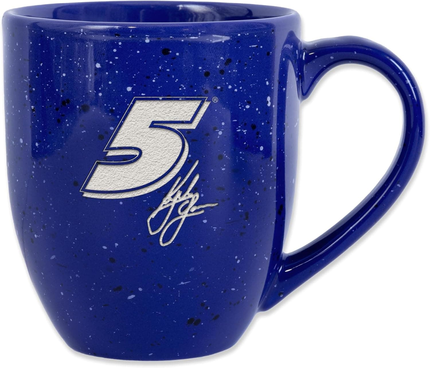 Rico Industries NASCAR Racing Kyle Larson 16 oz Team Color Laser Engraved Speckled Ceramic Coffee Mug