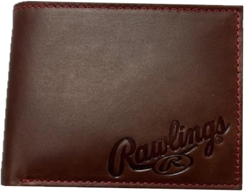 Genuine Leather Rawlings Bifold Wallet with Debossed Logo