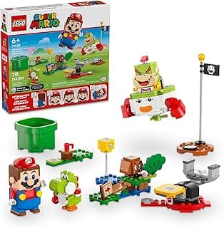 LEGO Super Mario Adventures with Interactive Mario, Bowser Jr.’s Clown Car Playset Vehicle, Yoshi Toy & Playset, Nintendo Toy Gift for Boys, Girls and Gamers Ages 6 and Up, 71439