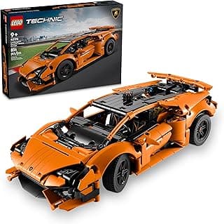 LEGO Technic Lamborghini Huracán Tecnica Orange Toy Cars - Building Toys for Boys & Girls, Ages 9+ - Gift for Easter Basket - Kids Bedroom and Desk Decor - 42196