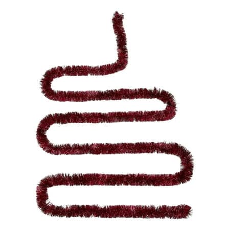 Deck the Halls with Vibrant Red Tinsel Garland from Walmart