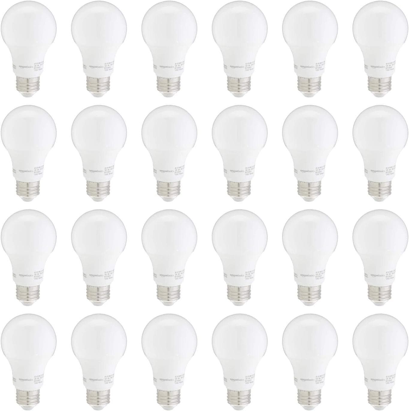 Save 50% on Amazon Basics LED Light Bulbs - 24 Pack
