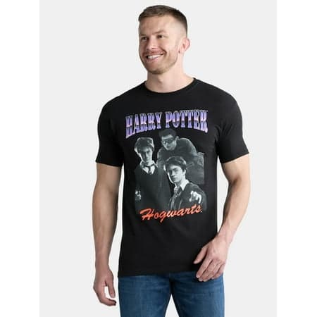 Harry Potter Men's and Big Men's Graphic Tee with Short Sleeves, Sizes S-3XL
