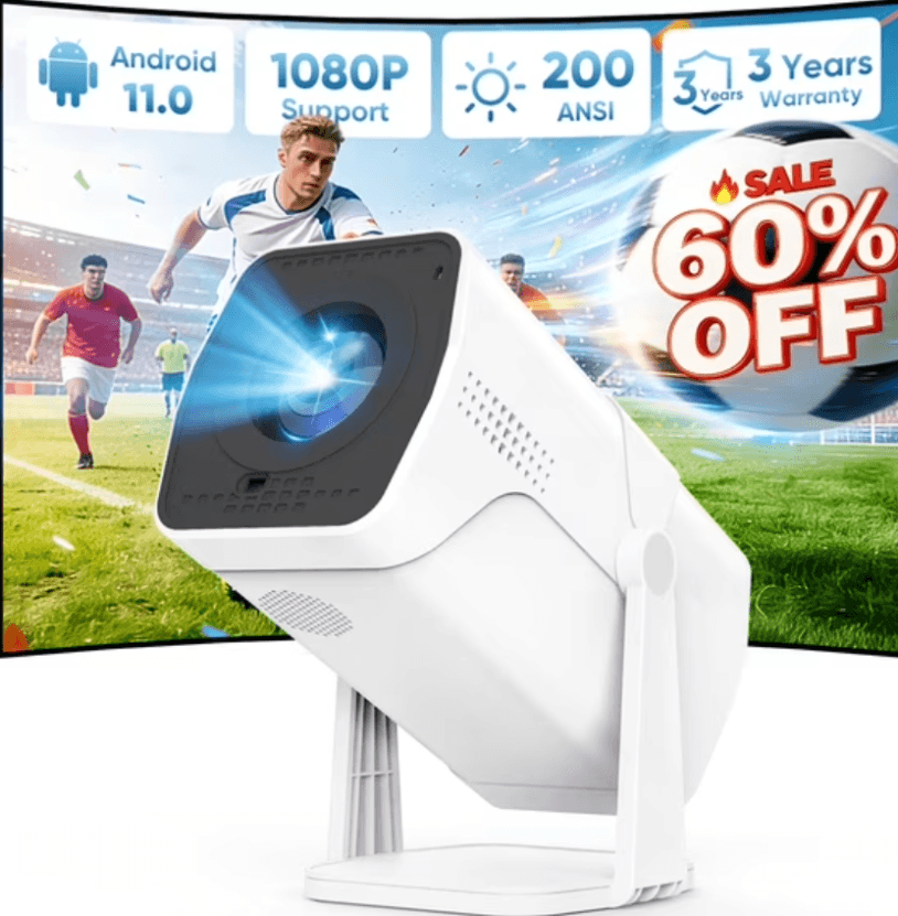 720P Native Smart Projector for Big-Screen Entertainment