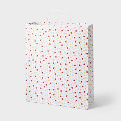 XLarge Polka Dot Gift Bag White - Spritz™