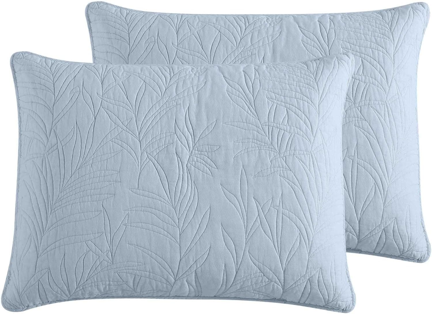 Tommy Bahama - 2 Piece Standard Sham Set, Cotton Bedding with Envelope Closure, Pre-Washed for Added Softness (Costa Sera Blue, 21x27)