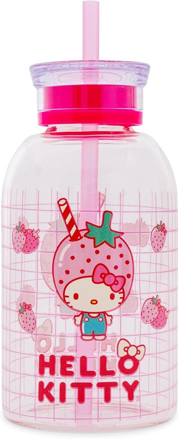 Adorable Hello Kitty Milk Bottle with Straw - 39% Off