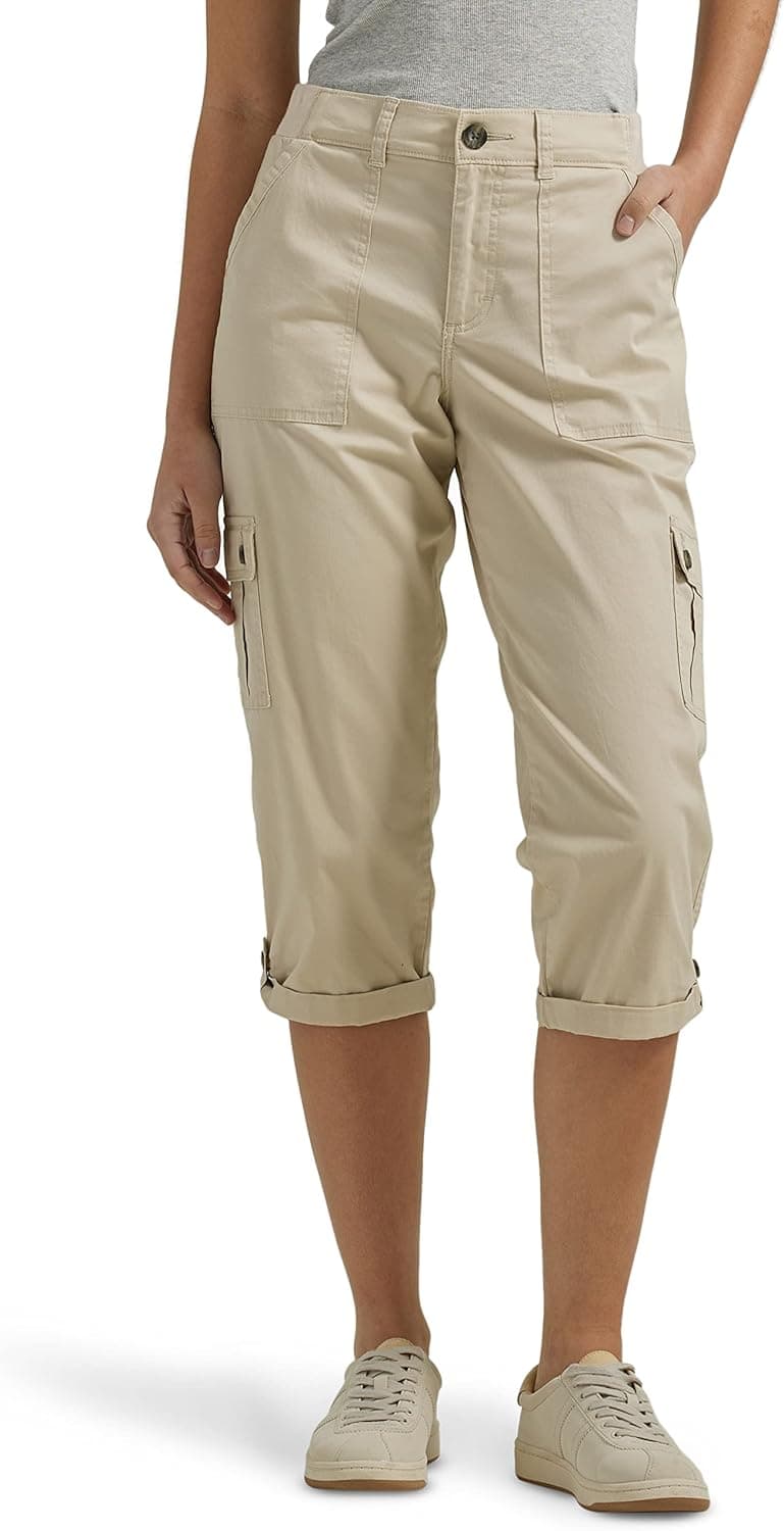 Lee Women's Ultra Lux Comfort with Flex-To-Go Cargo Capri Pant Pioneer Beige '10