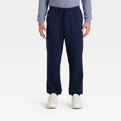 Men's Active Comfort Fleece Pants - All In Motion™ Navy Blue L