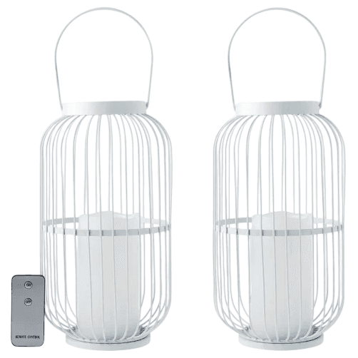 2 Flameless Wire Lanterns for $10 at SideDeal