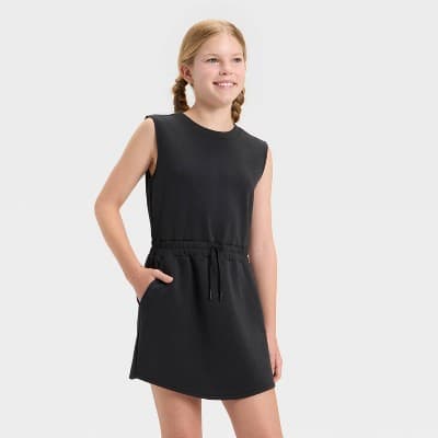 Girls' Airy Sleek Dress - All In Motion™ Black XS