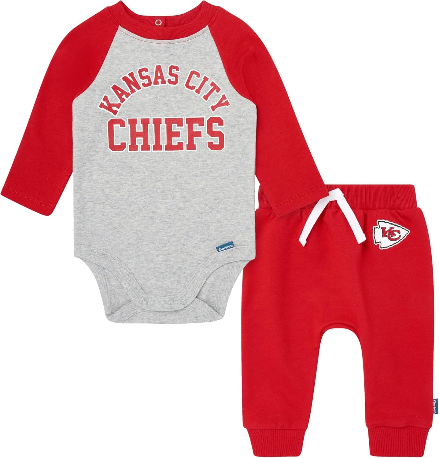 Gerber Baby NFL Onesie and Jogger Set, Chiefs, 24 Months