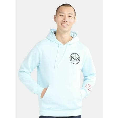 Marvel Spider-Man Men's Graphic Print Hoodie with Long Sleeves, Sizes S-2XL