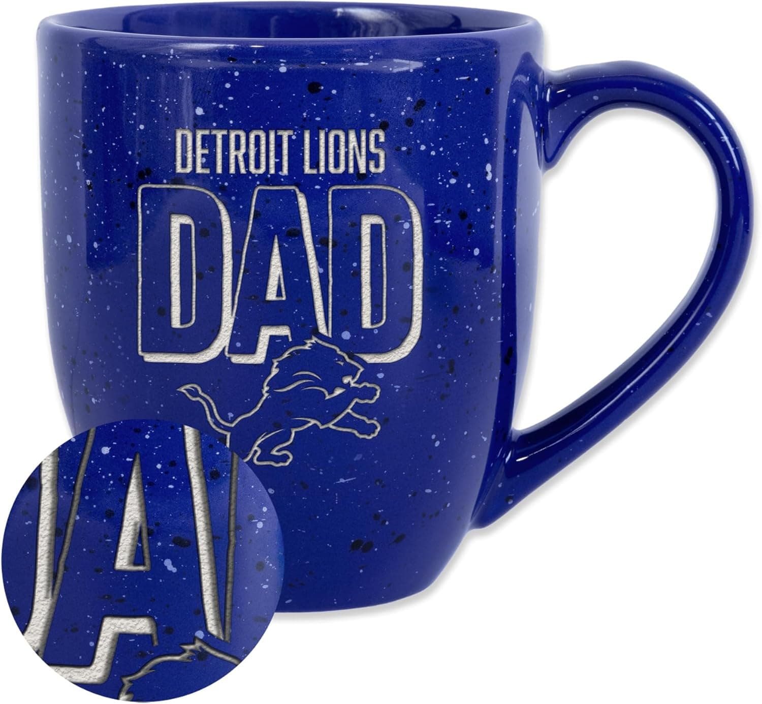 Detroit Lions NFL Coffee Mug with Laser Engraved Design