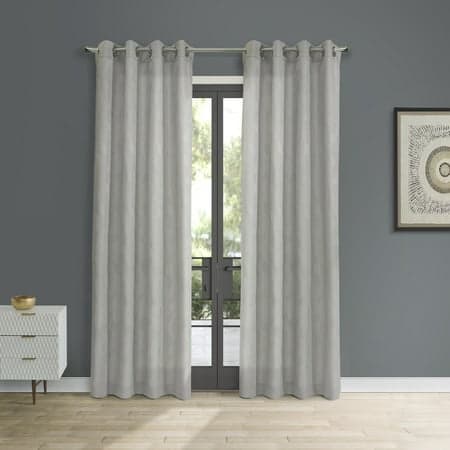 Corsica Light Filtering Grommet Curtain Panel 52 x 84 in Grey