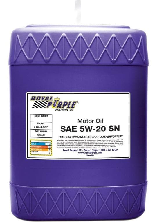 Save 38% on 5-Gallon Royal Purple 5W-20 Synthetic Motor Oil