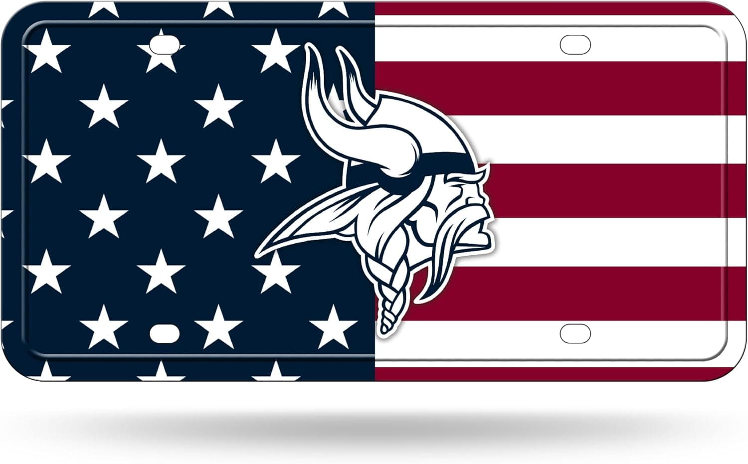 Rico Industries NFL Football Minnesota Vikings USA Metal Auto Tag 6" x 12" - Great for Truck/Car/SUV